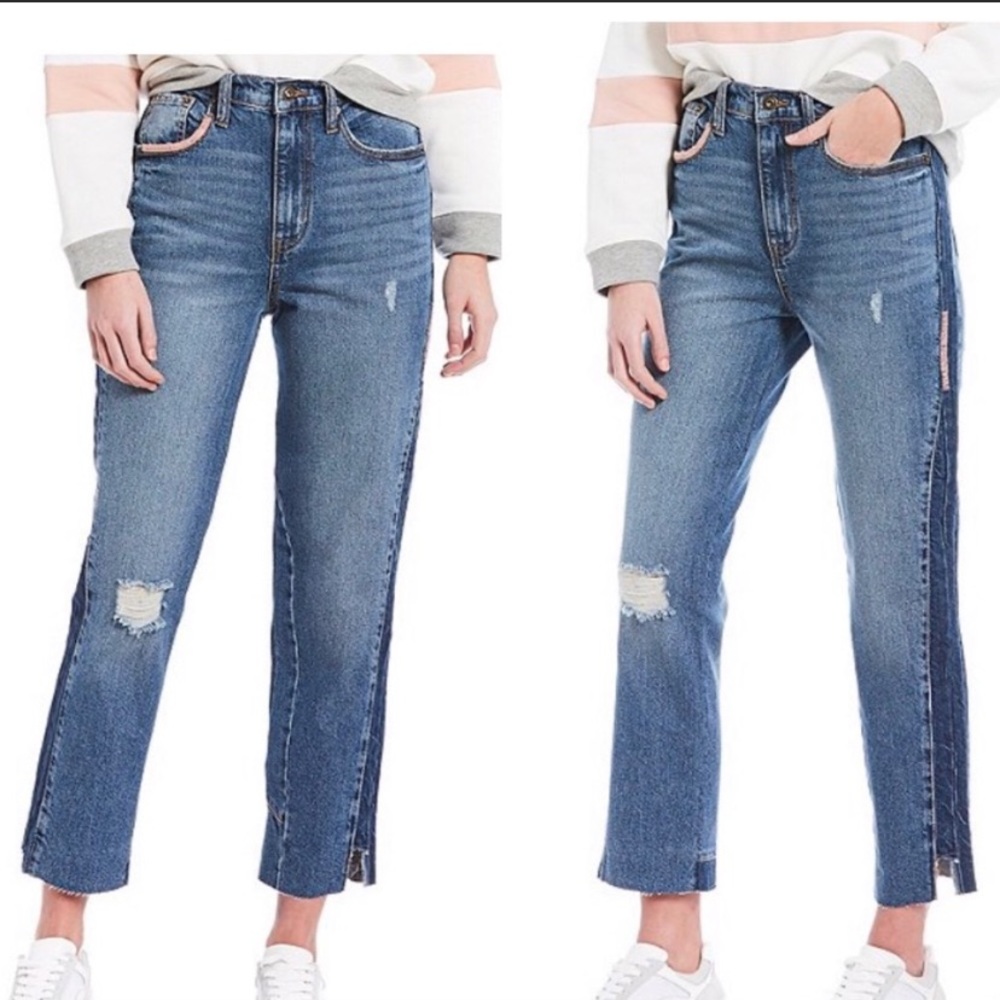 Ella Moss High Waist Straight Leg Jean